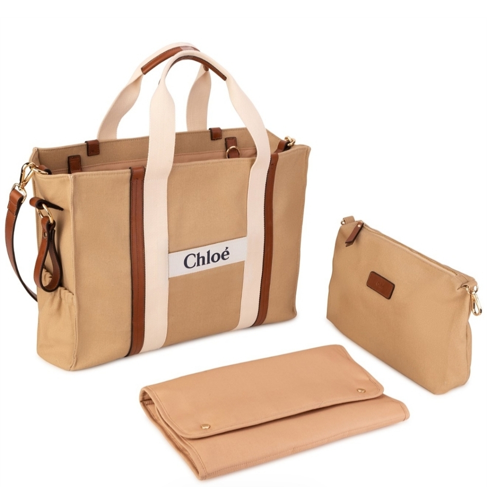 Chloé Beige Tote Diaper Bag Set